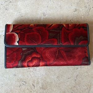 Pineda Covalin silk and leather wallet